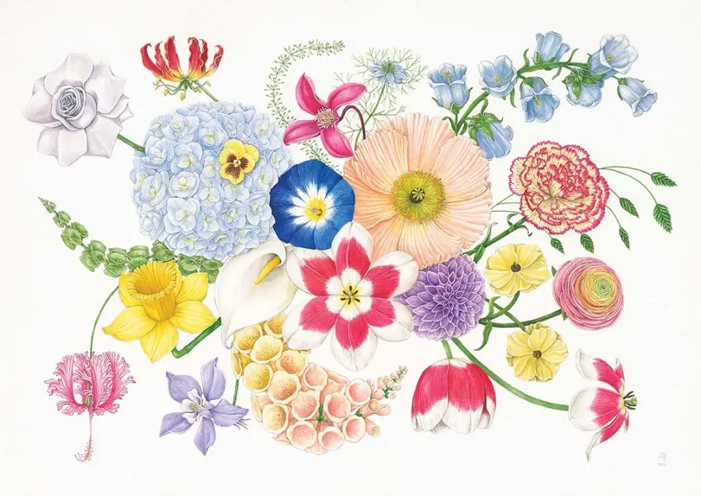 Flowers Parade : Art Print