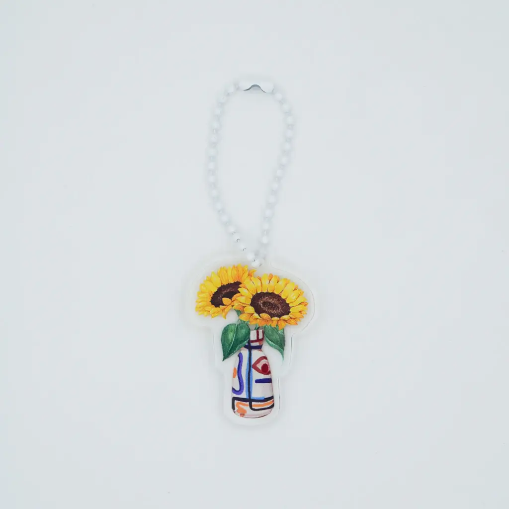 Sunflower Vase : Keychain