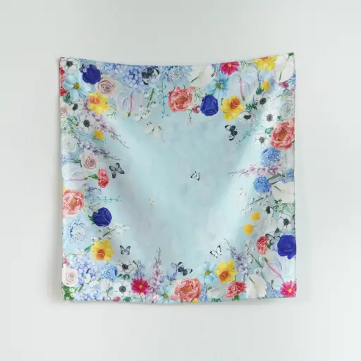 Baby Blue : Silk Satin Scarf