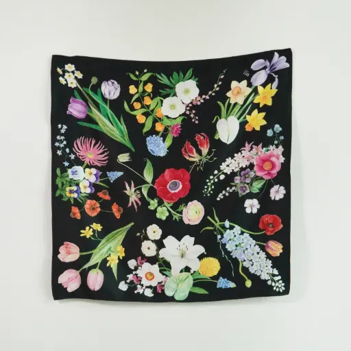 Midnight : Silk Satin Scarf