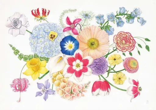 Flowers Parade : Art Print