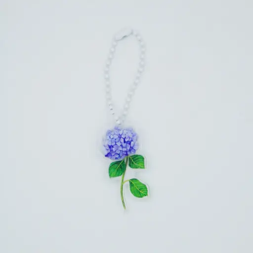 Hydrangea Blue Single : Keychain