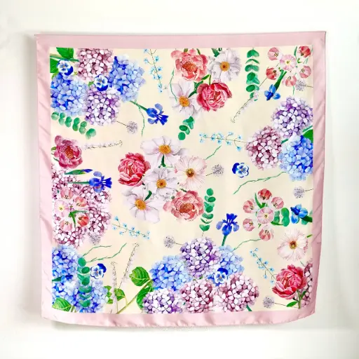 Pink beige : Silk Satin Scarf